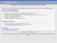 Tablet Screenshot of freesmfhosting.com